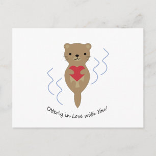 Otterly in Love with You Otter Postcard