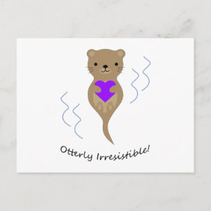 otterly irresistible holiday postcard