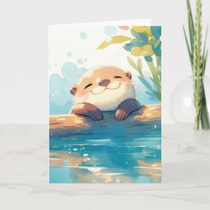 Otterly Lazy Day Card