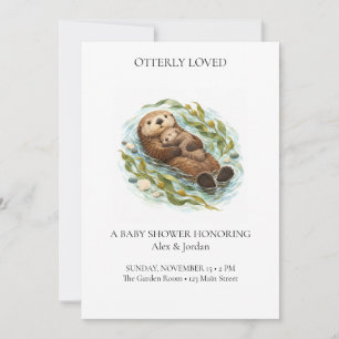 Otterly Loved Sea Otter Baby Shower Invitation