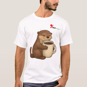"Otterly Obsessed with Coffee" T-Shirt Cute Otte