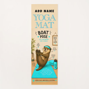 Otterly Relaxing Boat Pose Yoga Mat