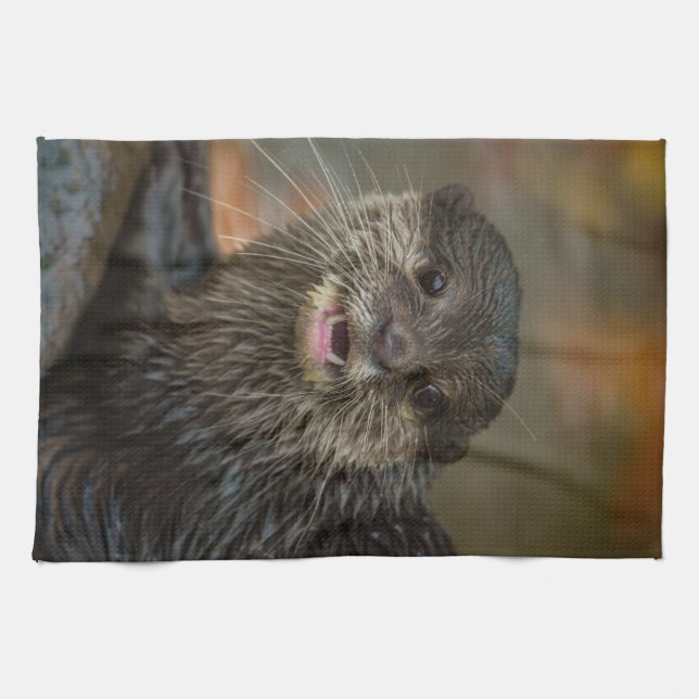 Otterly Surprised Kitchen Towel (Horizontal)