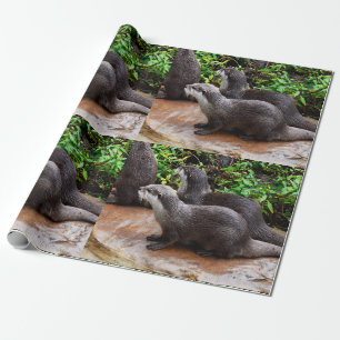 Otterly To Cute, Otters, Wrapping Paper