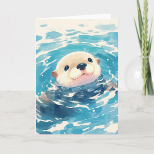 Otterrific Water Frolic Card