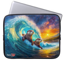 Otters Body Surfing Design By Rich AMeN Gill