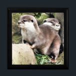 OTTERS GIFT BOX<br><div class="desc">A watercolor design of a pair of very cute little otters.</div>