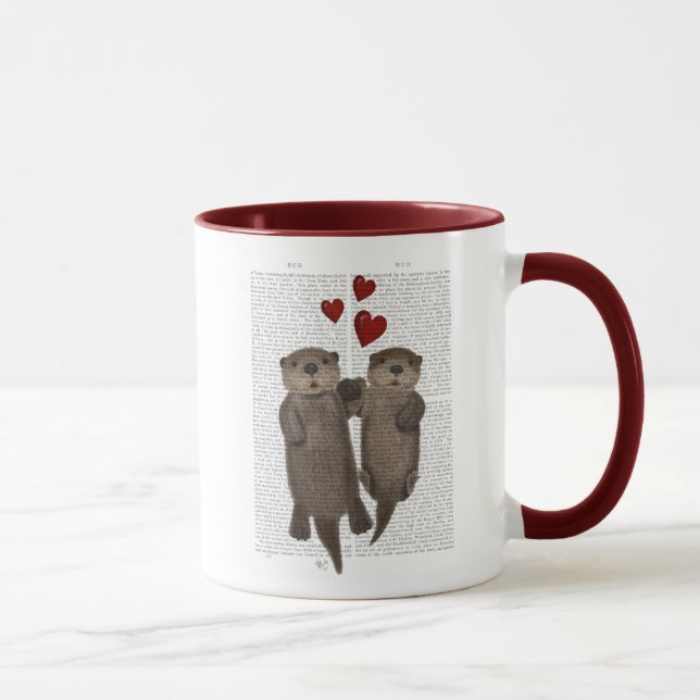 Otters Holding Hands Mug (Right)