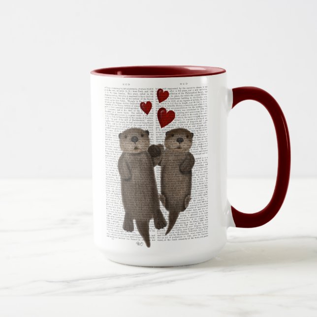 Otters Holding Hands Mug (Right)