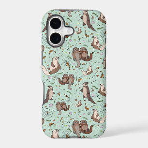 Otters in Blue