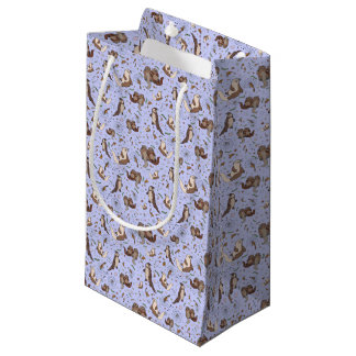 Otters in Purple Small Gift Bag