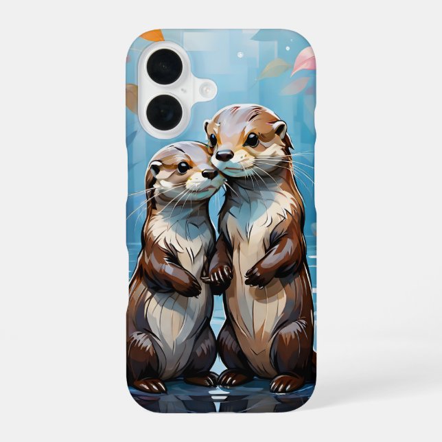 Otters iPhone 16 Case (Back)
