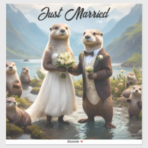 Otters On Their Wedding Day, Wedding