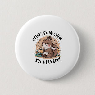 Ottery Expression Cute Sloth and Baby 2 Inch Round Button