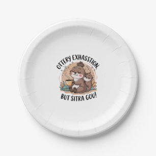 Ottery Expression Cute Sloth and Baby Paper Plate