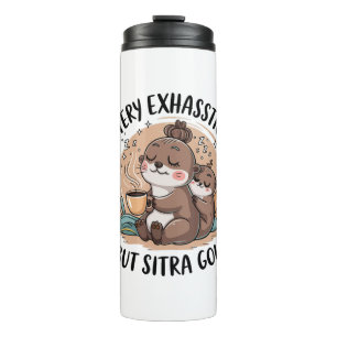 Ottery Expression Cute Sloth and Baby Thermal Tumbler