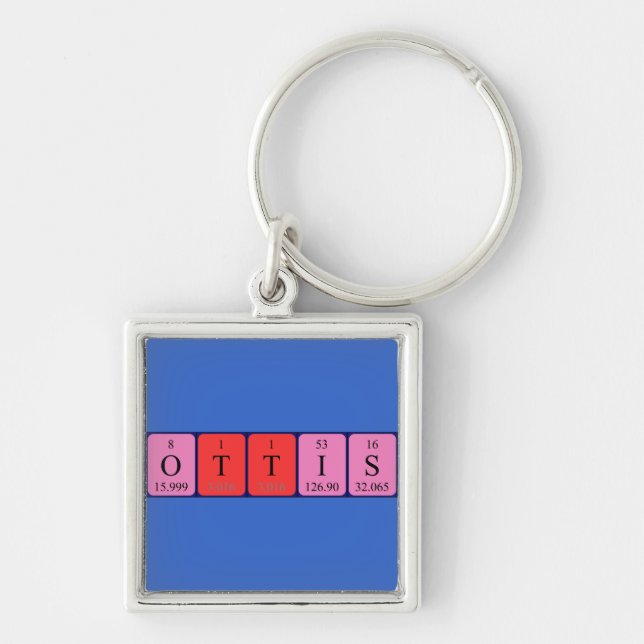 Ottis periodic table name keyring (Front)