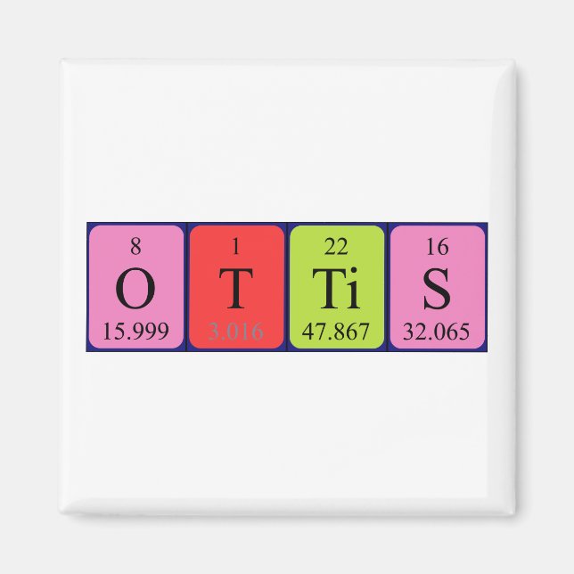Ottis periodic table name magnet (Front)