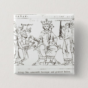 Otto I Submitting to Berenger II 2 Inch Square Button