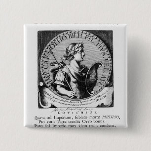 Otto IV  of Brunswick 2 Inch Square Button