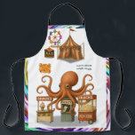 Otto’s circus snack shack apron<br><div class="desc">Multi-tasking is Otto’s specialty, which is lucky, since he has eight arms! Whether he’s handing out tickets, scooping popcorn, or passing cotton candy to delighted children, Otto keeps the circus running smoothly. Friendly, efficient, and always smiling, he’s the first to welcome guests to the fun. You can find lots of...</div>