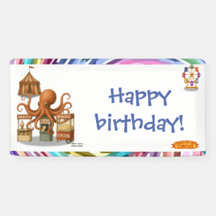 Otto’s circus snack shack birthday banner