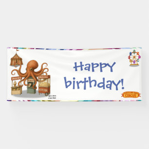 Otto’s circus snack shack birthday banner