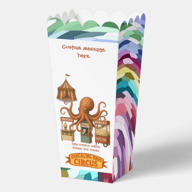 Otto’s circus snack shack favor box (Front)