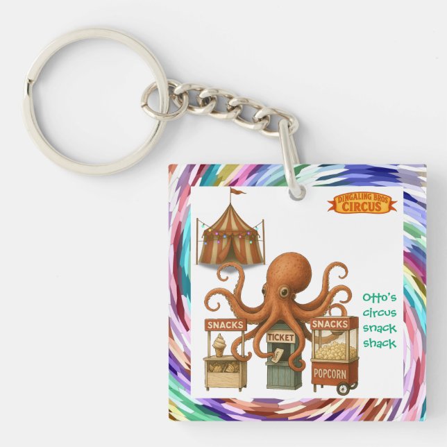 Otto’s circus snack shack keychain (Front)