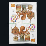 Otto’s circus snack shack kitchen towel<br><div class="desc">Multi-tasking is Otto’s specialty, which is lucky, since he has eight arms! Whether he’s handing out tickets, scooping popcorn, or passing cotton candy to delighted children, Otto keeps the circus running smoothly. Friendly, efficient, and always smiling, he’s the first to welcome guests to the fun. You can find lots of...</div>