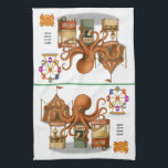 Otto’s circus snack shack kitchen towel<br><div class="desc">Multi-tasking is Otto’s specialty, which is lucky, since he has eight arms! Whether he’s handing out tickets, scooping popcorn, or passing cotton candy to delighted children, Otto keeps the circus running smoothly. Friendly, efficient, and always smiling, he’s the first to welcome guests to the fun. You can find lots of...</div>