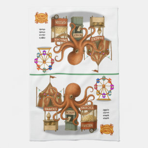 Otto’s circus snack shack kitchen towel