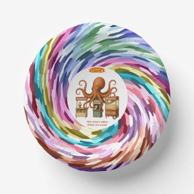 Otto’s circus snack shack paper plate (Front)