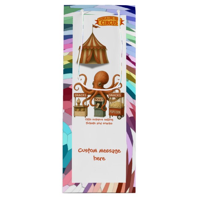 Otto’s circus snack shack wine gift bag (Front)