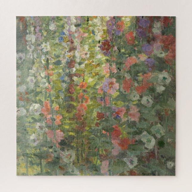 Otto Stark - Hollyhocks Jigsaw Puzzle (Vertical)