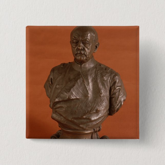 Otto von Bismarck, 1886 2 Inch Square Button (Front)