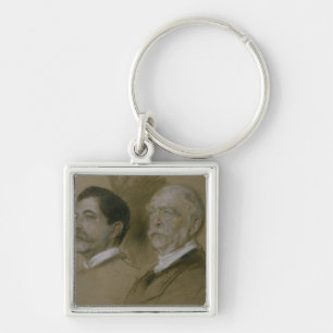 Otto von Bismarck and his Son Herbert Keychain