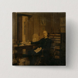 Otto von Bismarck in his Study 2 Inch Square Button
