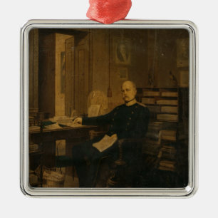 Otto von Bismarck in his Study Metal Ornament