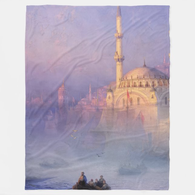 Ottoman Baroque Neoclassical Architecture Mosque Fleece Blanket (Front)