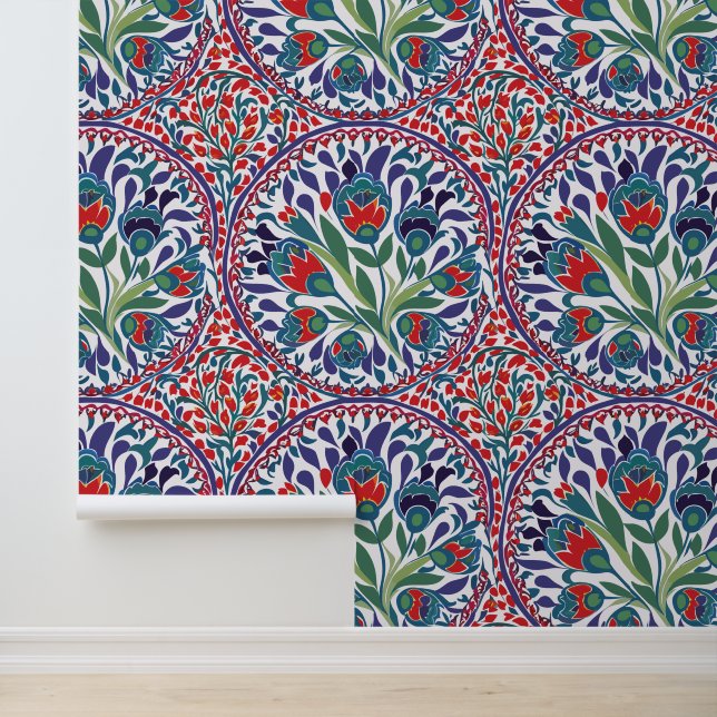 Ottoman China with Flower Motives Wallpaper (Application)