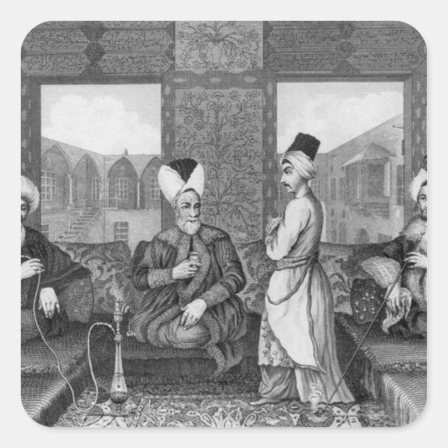Ottoman Dignitaries Square Sticker (Front)