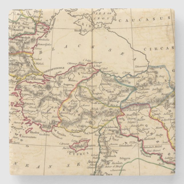 Ottoman Empire Stone Coaster (Front)