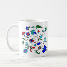Ottoman Inspired Floral Pattern Mug