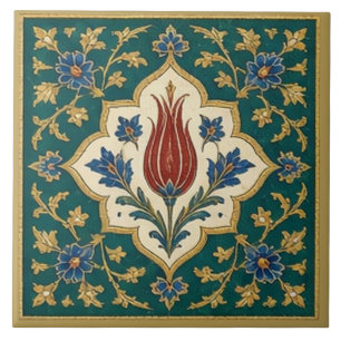 Ottoman Iznik Tulip Floral Mural Tile