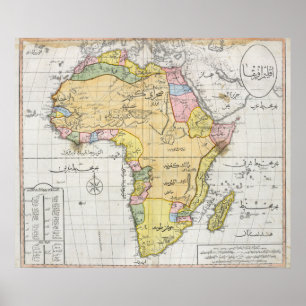 Ottoman Map of Africa (1803) Poster