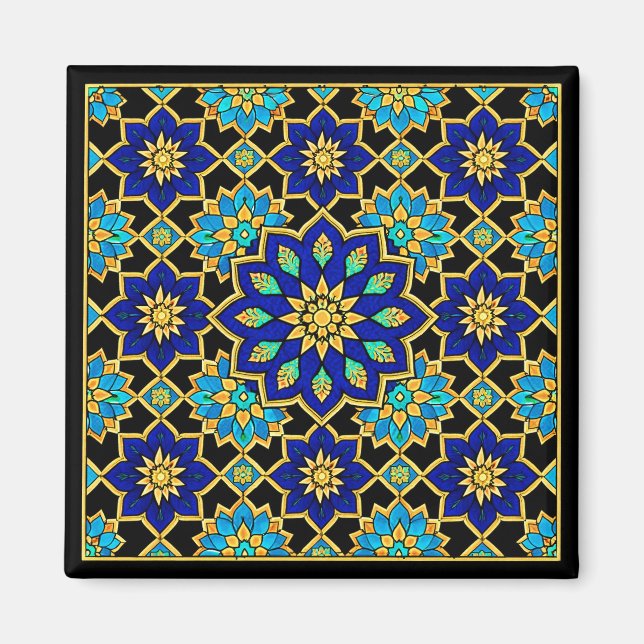 Ottoman Style History Design Blue  Magnet (Front)