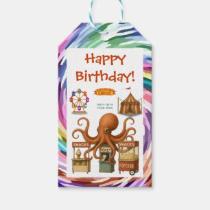 Otto's circus snack shack gift tags