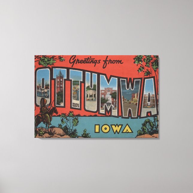 Ottumwa, IowaLarge Letter ScenesOttumwa, IA Canvas Print (Front)