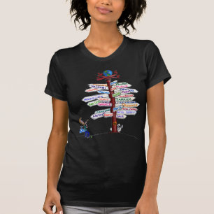 Où aller ? T-shirt de panneaux routiers